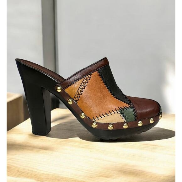 Y2K Coach Q242 Emilia Patchwork Leather Mule Size 6.5M - Picture 2 of 14